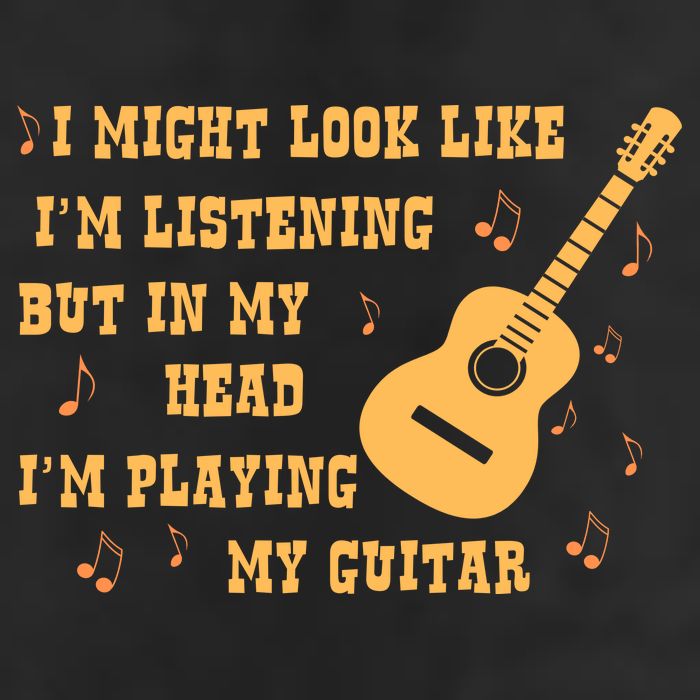 Might Look Like I'm Listening In My Head Playing Guitar Beanie