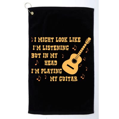 Might Look Like I'm Listening In My Head Playing Guitar Golf Towel