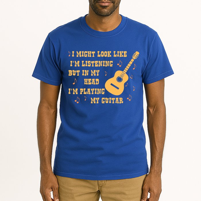 Might Look Like I'm Listening In My Head Playing Guitar Tall T-Shirt
