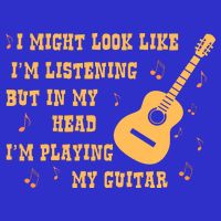 Might Look Like I'm Listening In My Head Playing Guitar Visor