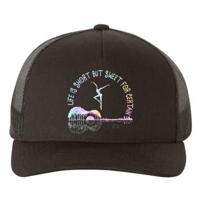 Music Lover Life Is Short But Sweet For Certain Guit Tie Dye Yupoong Adult 5-Panel Trucker Hat