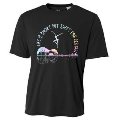 Music Lover Life Is Short But Sweet For Certain Guit Tie Dye Cooling Performance Crew T-Shirt