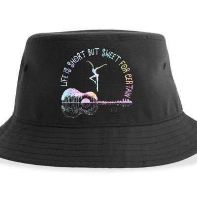 Music Lover Life Is Short But Sweet For Certain Guit Tie Dye Sustainable Bucket Hat