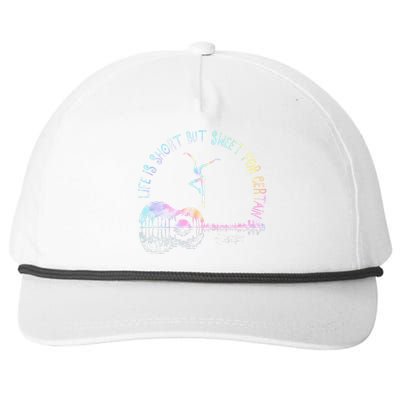 Music Lover Life Is Short But Sweet For Certain Guit Tie Dye Snapback Five-Panel Rope Hat