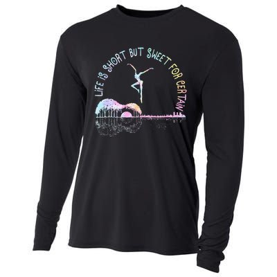 Music Lover Life Is Short But Sweet For Certain Guit Tie Dye Cooling Performance Long Sleeve Crew