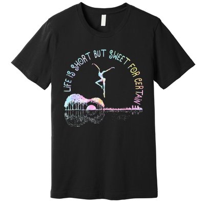 Music Lover Life Is Short But Sweet For Certain Guit Tie Dye Premium T-Shirt