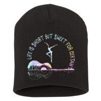 Music Lover Life Is Short But Sweet For Certain Guit Tie Dye Short Acrylic Beanie