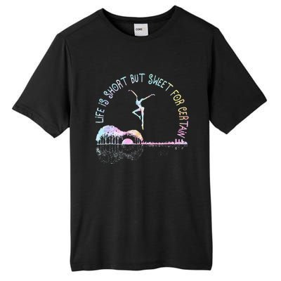 Music Lover Life Is Short But Sweet For Certain Guit Tie Dye Tall Fusion ChromaSoft Performance T-Shirt