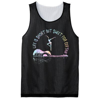 Music Lover Life Is Short But Sweet For Certain Guit Tie Dye Mesh Reversible Basketball Jersey Tank