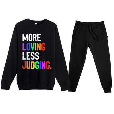 More Loving Less Judging Premium Crewneck Sweatsuit Set