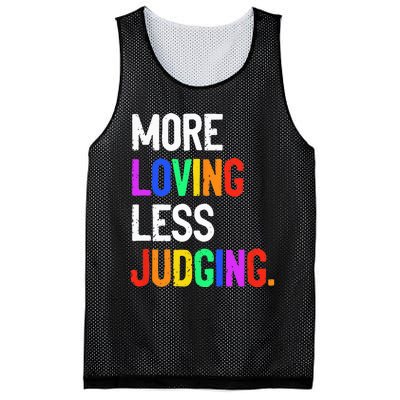 More Loving Less Judging Mesh Reversible Basketball Jersey Tank