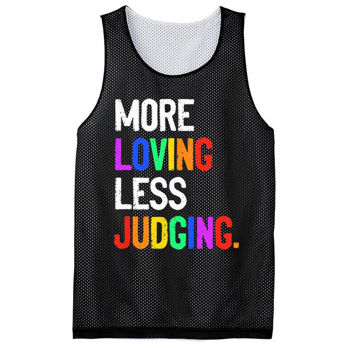 More Loving Less Judging Mesh Reversible Basketball Jersey Tank