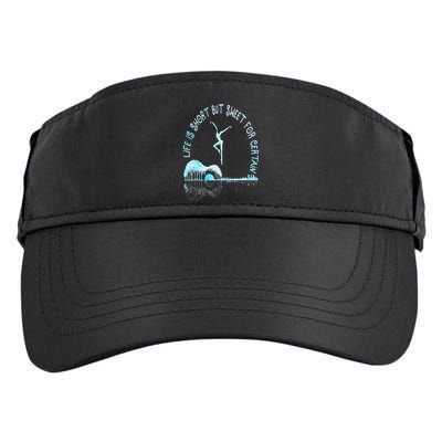 Music Lover Life Is Short But Sweet For Certain Guitar Adult Drive Performance Visor