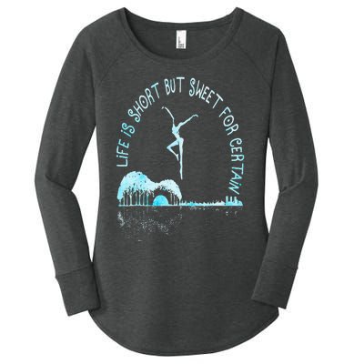 Music Lover Life Is Short But Sweet For Certain Guitar Women's Perfect Tri Tunic Long Sleeve Shirt