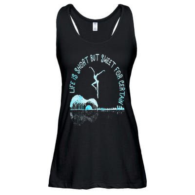 Music Lover Life Is Short But Sweet For Certain Guitar Ladies Essential Flowy Tank