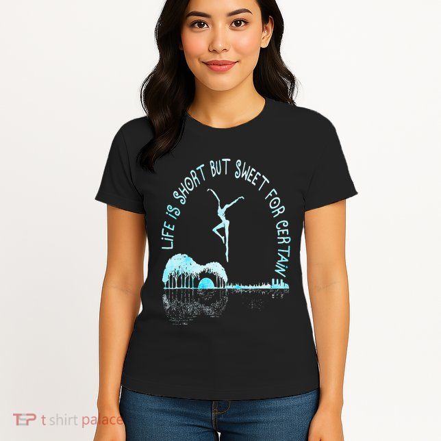 Music Lover Life Is Short But Sweet For Certain Guitar Womens T-Shirt