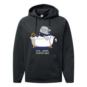 Mandatoryfunday Live Laugh Toaster Bath Performance Fleece Hoodie