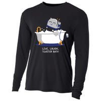 Mandatoryfunday Live Laugh Toaster Bath Cooling Performance Long Sleeve Crew