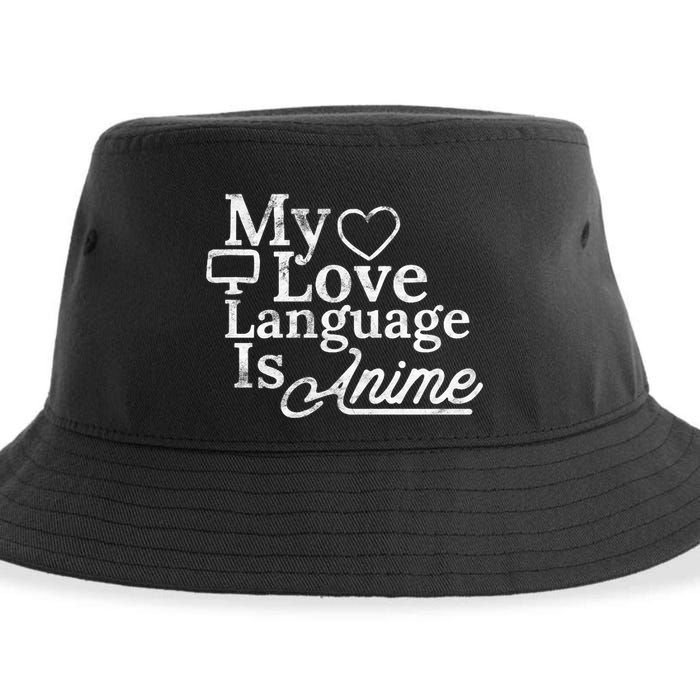 My Love Language Is Anime Sustainable Bucket Hat