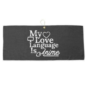 My Love Language Is Anime Large Microfiber Waffle Golf Towel