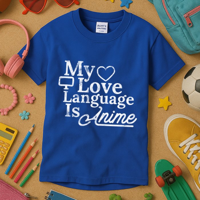 My Love Language Is Anime Kids T-Shirt
