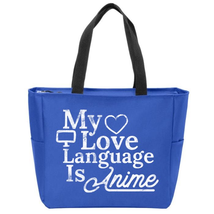 My Love Language Is Anime Zip Tote Bag