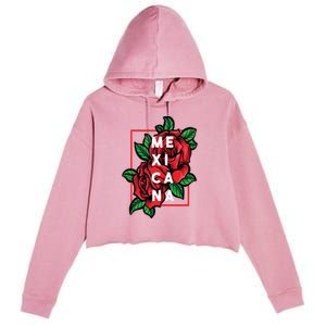 Mexicana Latinx Latina Proud Gift For Mexican Girlfriend Crop Fleece Hoodie