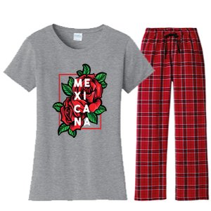 Mexicana Latinx Latina Proud Gift For Mexican Girlfriend Women's Flannel Pajama Set