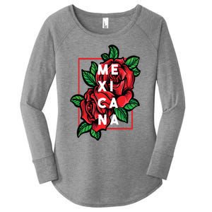 Mexicana Latinx Latina Proud Gift For Mexican Girlfriend Women's Perfect Tri Tunic Long Sleeve Shirt