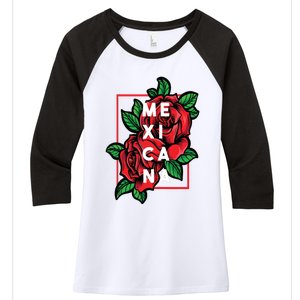 Mexicana Latinx Latina Proud Gift For Mexican Girlfriend Women's Tri-Blend 3/4-Sleeve Raglan Shirt