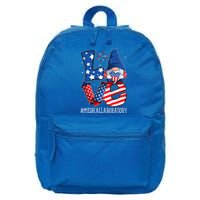 Medical Laboratory Love 4th Of July Gnome Usa Patriotic Gift 16 in Basic Backpack