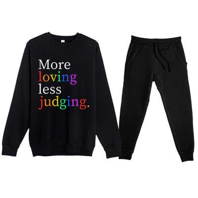 More Loving Less Judging Premium Crewneck Sweatsuit Set