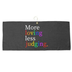 More Loving Less Judging Large Microfiber Waffle Golf Towel