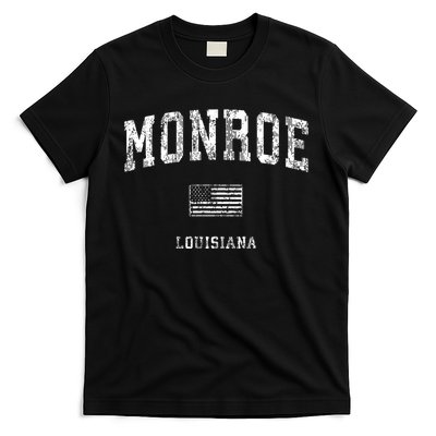 Monroe Louisiana La Vintage American Flag T-Shirt