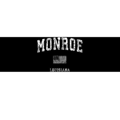 Monroe Louisiana La Vintage American Flag Bumper Sticker