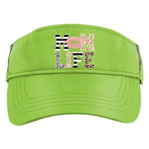 Mom Life Leopard Lips Adult Drive Performance Visor