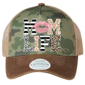 Mom Life Leopard Lips Legacy Tie Dye Trucker Hat