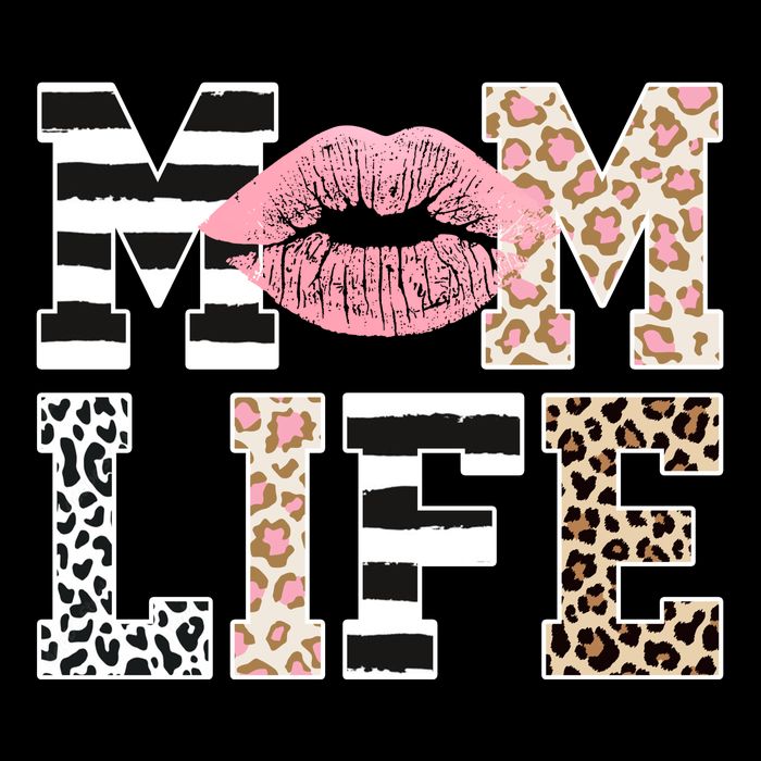 Mom Life Leopard Lips Backpack