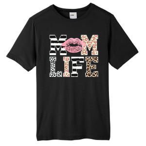 Mom Life Leopard Lips Tall Fusion ChromaSoft Performance T-Shirt