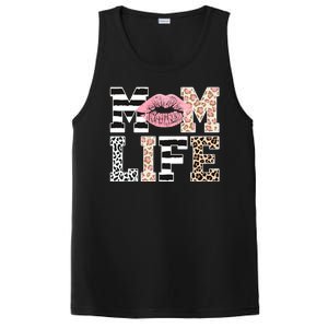 Mom Life Leopard Lips PosiCharge Competitor Tank