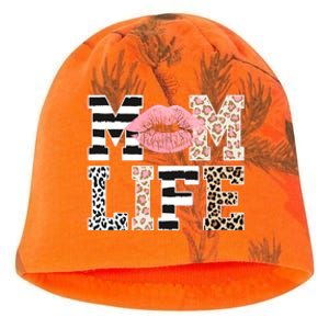 Mom Life Leopard Lips Kati - Camo Knit Beanie