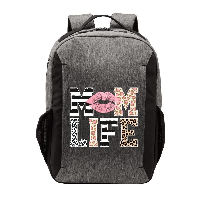 Mom Life Leopard Lips Vector Backpack