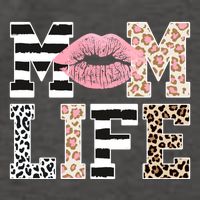 Mom Life Leopard Lips Vector Backpack