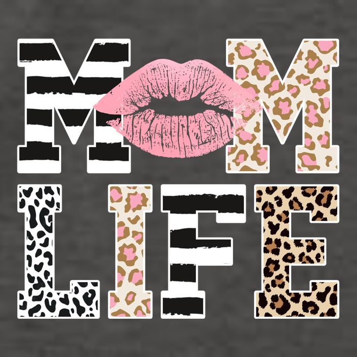 Mom Life Leopard Lips Vector Backpack