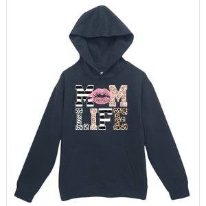 Mom Life Leopard Lips Urban Pullover Hoodie