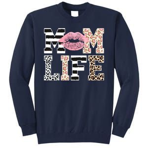 Mom Life Leopard Lips Tall Sweatshirt