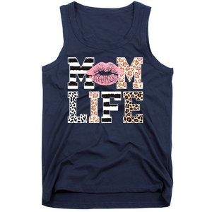 Mom Life Leopard Lips Tank Top