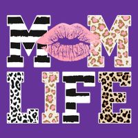 Mom Life Leopard Lips Cooling Performance Crew T-Shirt