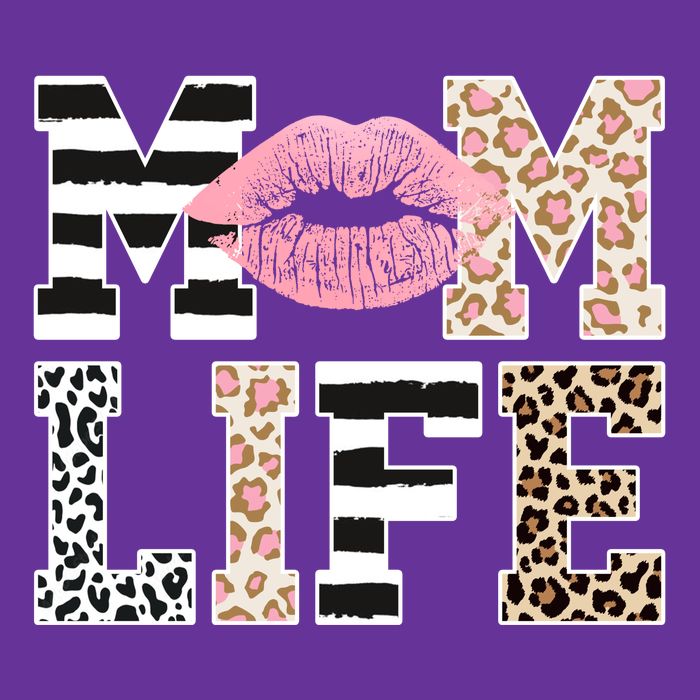 Mom Life Leopard Lips Cooling Performance Crew T-Shirt