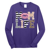 Mom Life Leopard Lips Long Sleeve Shirt